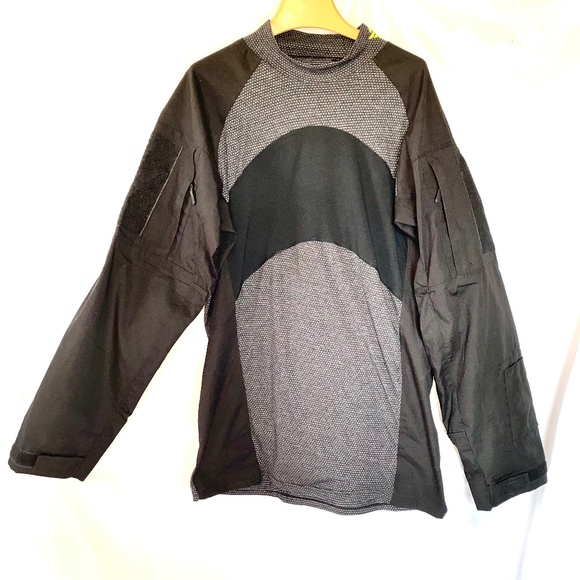 ESDY Size XXL Black and Gray Tactical Combat Shirt Pullover Style - Picture 1 of 11